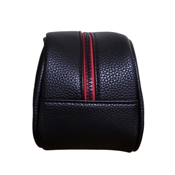 True Religion Men's Vemo Toiletry Bag Horseshoe Logo Black/Red 2 Travel Bottles - Picture 3 of 8